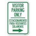 Signmission Bilingual Reserved Parking Sign Visitor Heavy-Gauge Aluminum Sign, 12" x 18", A-1218-24302 A-1218-24302